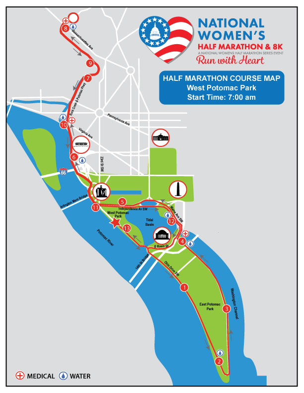 Race Course National Women's Half Marathon & 8K Washington, DC